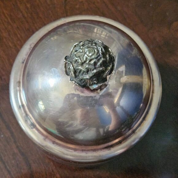 RUFFINO SMALL ARTICHOKE COPPER TOP GLASS KITCHEN COVERED STORAGE CANISTER JAR - Picture 9 of 13